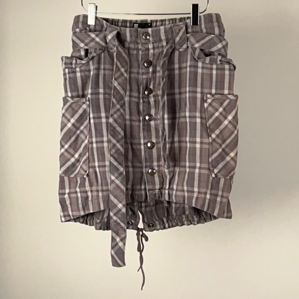 DC White and Gray Mini Cargo Skirt